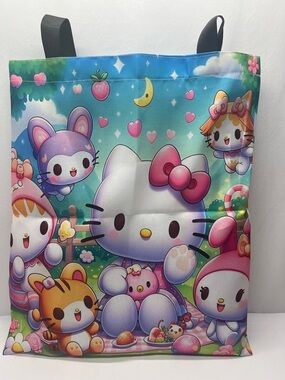 Sanrio Hello Kitty Pastel Blue & Pink Picnic Tote
